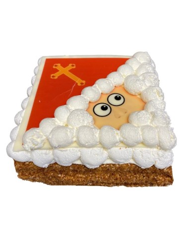 Slagroomtaart Sint met mijter
