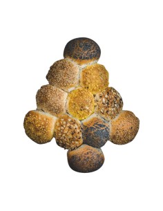 Kerstboommat bruin groot (11broodjes)