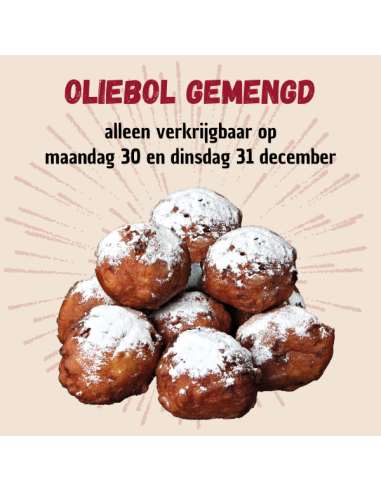 Oliebollen 5 naturel + 5 rozijnen voor