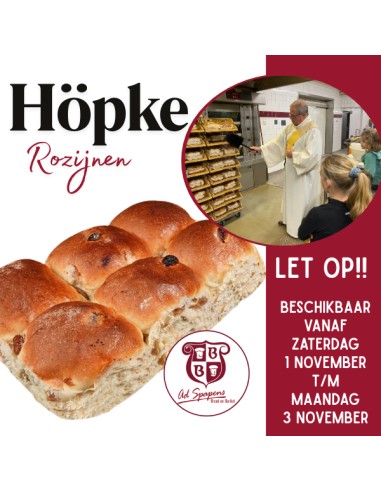 Hubertusbroodje met rozijnen