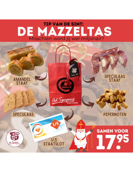 Mazzeltas met 1/5 staatslot Mazzeltas met 1/5 staatslot
