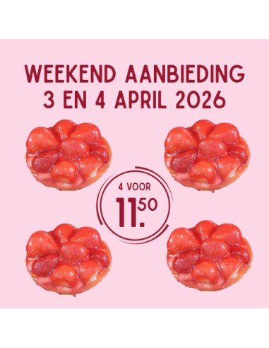Aardbeivlaatjes 4 voor